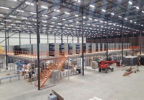 Mezzanines or multi-storey/tiered warehouse shelving systems